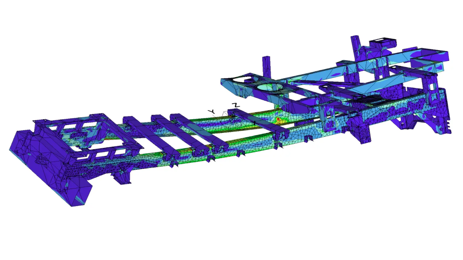 Festigkeitsberechnung Fahrgestell FEM-Analyse Chassis